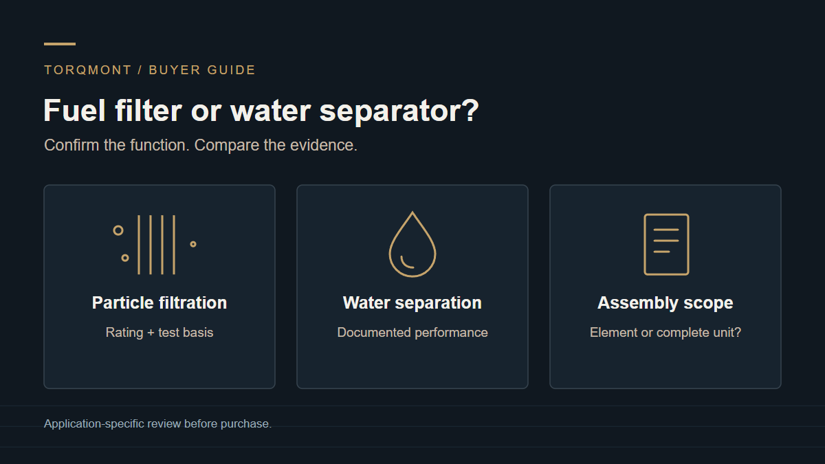 Fuel Filter vs Water Separator: A Diesel Buyer’s Guide